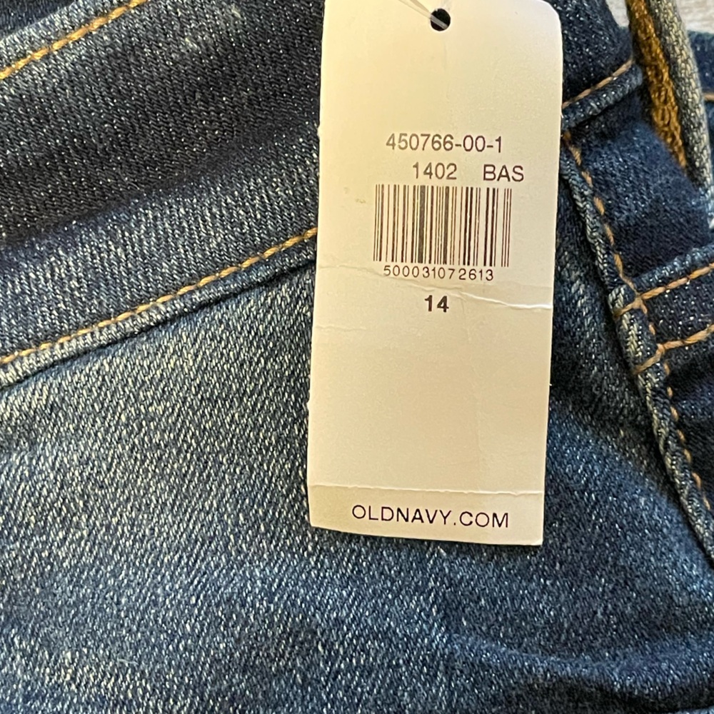 🆕 Old Navy Women’s Mid-Rise Rockstar Super-Skinny Jeans 14 Large Dark Wash - Picture 12 of 16